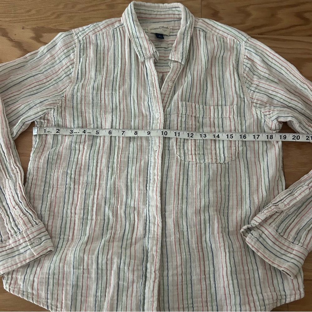 Universal Thread Striped Linen Button Down - Picture 3 of 3
